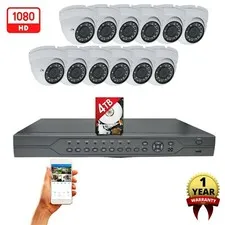 Evertech 32 Channel DVR 12 Surveillance Camera System 4TB Hard Drive Recording