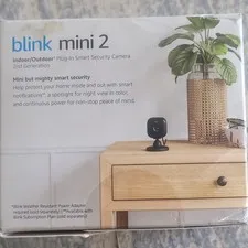 Blink Mini 2 Plug-In Indoor/Outdoor 1080p Wi‑Fi Alexa Spotlight Camera Black