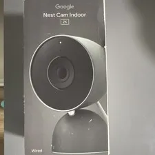 Google Nest Cam Indoor 2K HDR Wired Wi‑Fi IP Camera, Hazel, Google Home