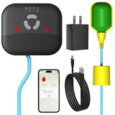 WiFi Sump Pump Alarm with Backup Battery, Smart High/Low Water Level Monitor ...