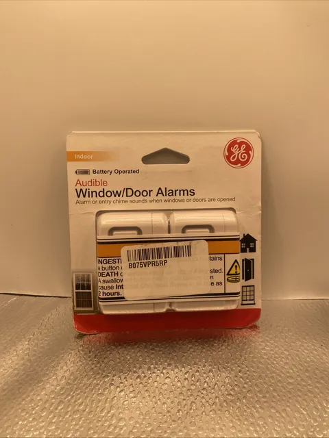 GE Indoor Security Audible Window/Door Alarms 2-Pack Sensor NEW