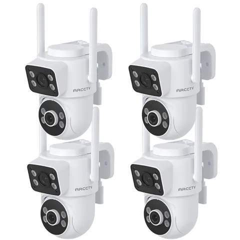 ARCCTV 4MP Dual Lens Security Camera System Wireless Home Pan/Tilt Night Vision