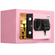 Tenamic Safe Storage Box 0.23 Cubic Feet Electronic Digital Security Box, Key...