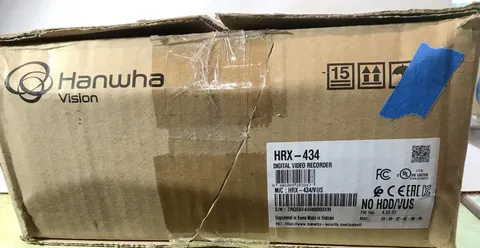 Hanwha Vision HRX-434 4CH Pentabrid DVR No HDD Open Box No Power Supply