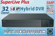 SuperLive Plus 32CH 5MP 1080p Analog Hybrid DVR, NDAA Compliant with HDD Options