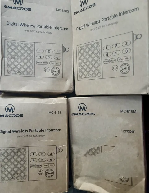 Hosmart Intercom Digital Wireless Portable System Two-Way Communication Master 4