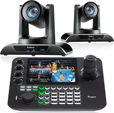 4K PTZ Camera Bundle/Kits - 20X 4K AI Humanoid & Face Auto-Tracking NDI PTZ Came