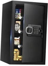 Large Home Safes Water and Fireproof, Fire Proof Safes with Spare Key 3.4 CUFT