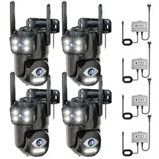 Dual Lens WiFi Security Camera Outdoor,5G/2.4G PTZ Outdoor Auto Tracking,HOM ...