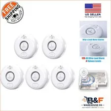 5-Pack 120dB Waterproof Water Leak Alarm Detector for Home Safety Essentials
