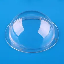 Acrylic Dome Flange 3.94 inch/100MM 4 Holes Transparent Plastic Hemisphere