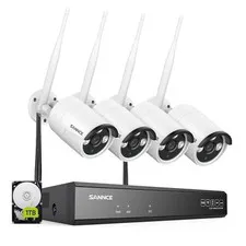 SANNCE 8CH NVR 5MP Wireless Security Camera System Two Way Audio AI Detect 1TB