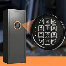 Gun Safe Lock Replacement,Black Keypad Electronic Safe Lock with rotating Lock