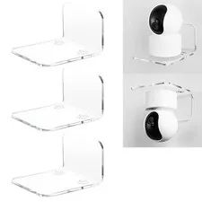 3 Pack Acrylic Floating Wall Shelves For Baby Monitor Security Camera Clear