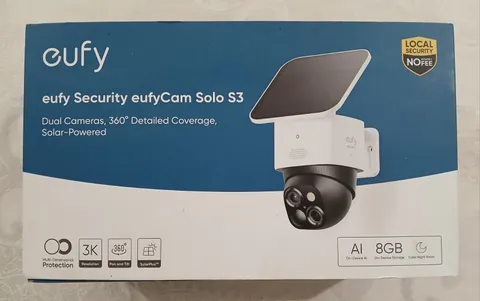 eufy Security SoloCam S340 Solar Dual Camera 3K 360° Wi‑Fi Outdoor