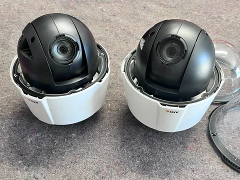 Lot of 2 Axis P5635-E Dome PoE Network Cameras - DEAD for Parts/Repair