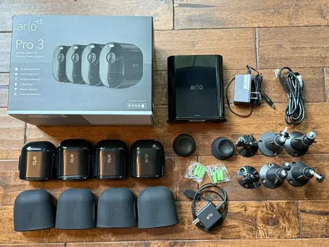Arlo Pro 3 2K QHD 4-Camera Security System Bundle -- VMS4440B