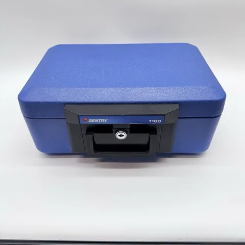 Sentry Safe 1100 Fire Proof With Key Portable Record Protection USA Made Blue