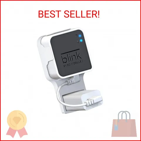 Kidjoyo Wall Mount for Blink Sync Module 2 with Short Cable - Save Space - No Me