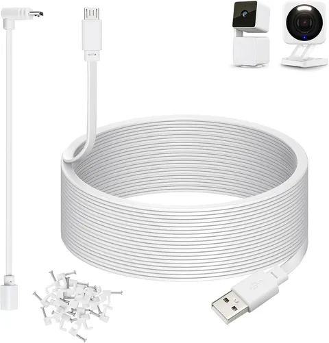 50Ft Power Cable for Wyze Cam V4,Wyze Cam Pan V3,Wyze Og,Wyze Cam V3 and V3 Pro