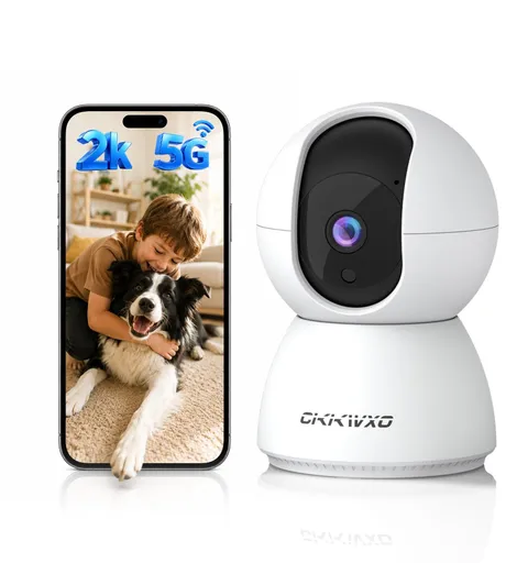 2K Indoor Security Camera, Dual-Band WiFi Pet Cam for Baby & Home