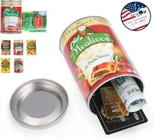 Caja fuerte falsa con forma de lata, perfecta para ocultar llaves, dinero en ef.
