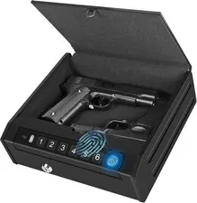 Gun Safe for Handguns, BBRKIN PS01F/PS03F Fingeprint Gun Lock Box