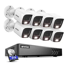 ANNKE 5MP Lite 8CH DVR 1080P CCTV Security Camera System Outdoor AI Color Night