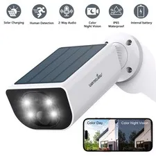 Wansview Solar Security Camera Outdoor Wireless WiFi 2-Way Audio IR Night Vision