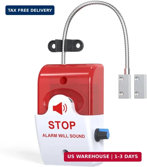 Exit Door Alarm with 110dB Siren, Emergency Exit Security Device, Easy Installat