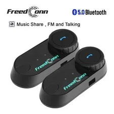 FreedConn T-COM VB Motorcycle Bluetooth Helmet Intercom 6 Riders FM Radio 800m