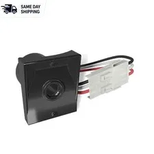 Black Outdoor Photocell Sensor for 3" Lamp Posts - Ezee Change Plug -  Listed