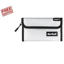 Stylish Fireproof Money Bag in Silver - 5x8 Waterproof Cash and Valuables Holder