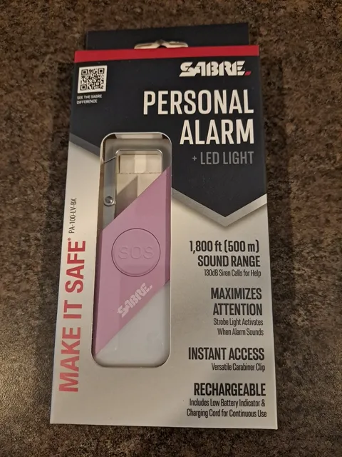 NEW Sabre Personal Alarm & led light Portable Safety & Security led Brand NEW