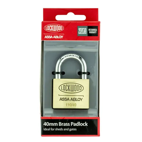 Lockwood 40mm Solid Brass 110 Series Padlock
