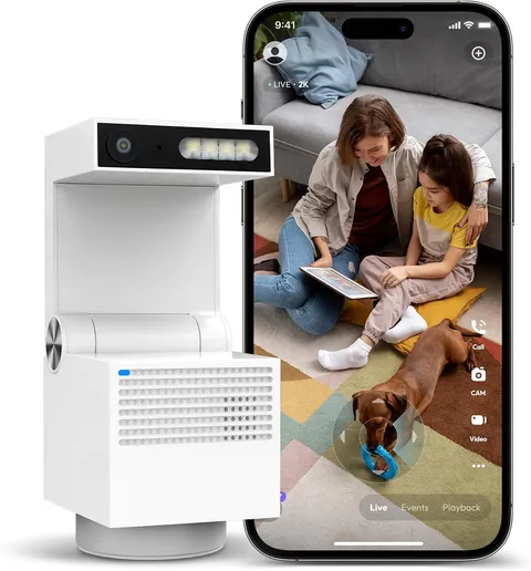 Genie S 2.5K HD Indoor Security Camera with No Monthly Fee, 32GB Built-In Storag