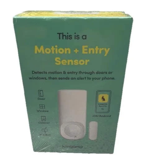 Kangaroo A0002 Indoor Motion & Entry Sensor White NEW Door Window Security Seald