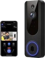 1080p WiFi Video Doorbell Camera Wireless, Battery Powered, AI Human and Motion