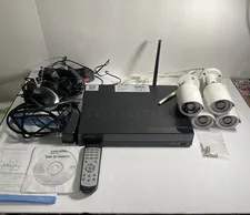Samsung Network Video Cameras (4) SNC-79440BWN & Security Receiver-SNR-73200WN