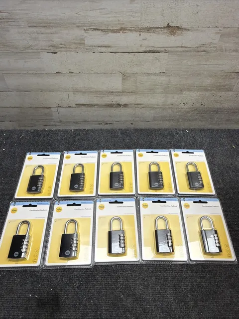 Lot of 10 Yale 4 Number Combination Lock, Locker, Gate, Outdoor