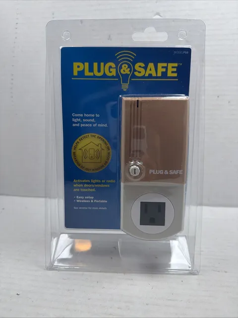 Plug & Safe Model PS8 Home Security Device Wireless & Portable Come Home To Calm