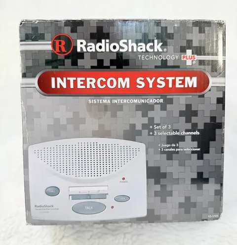 RadioShack Technology Plus Intercom System Set of 3 Model 43-3105 Open Box