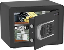Compact 0.8 Cub Safe - Secure Digital Lock Box for Money, Jewelry & Documents