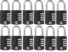 Yale 12 Pack 4 Digit Combination Lock Outdoor Waterproof Padlock Locker NEW