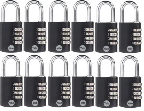 Yale 12 Pack 4 Digit Combination Lock Outdoor Waterproof Padlock Locker NEW