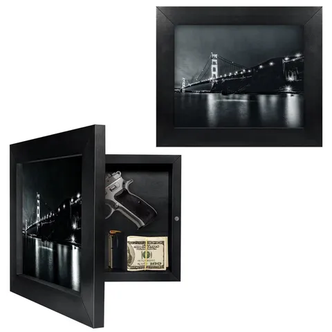 Homvle Hidden Gun Storage Concealment Gun Safes For Pistols Secret Decor Solid
