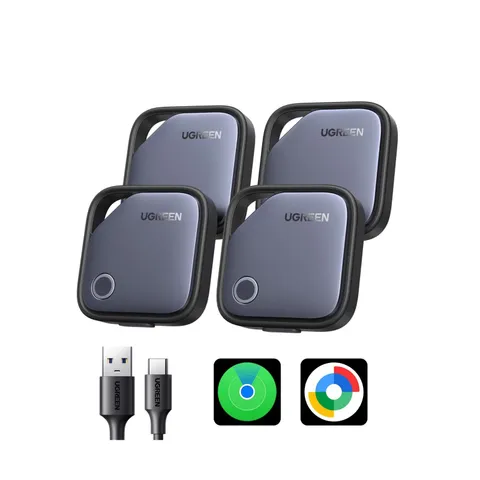 UGREEN Finder Duo (iOS and Android) Air Tracker Tags 4 Pack, Re... Fast USA SHIP