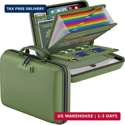 DocSafe Fireproof File Organizer with Lock, Hard-Shell Case Fireproof Document B