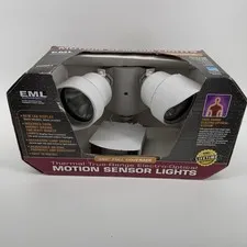 EML Technologies E200MQW-C Motion Sensor Security Flood Lights White