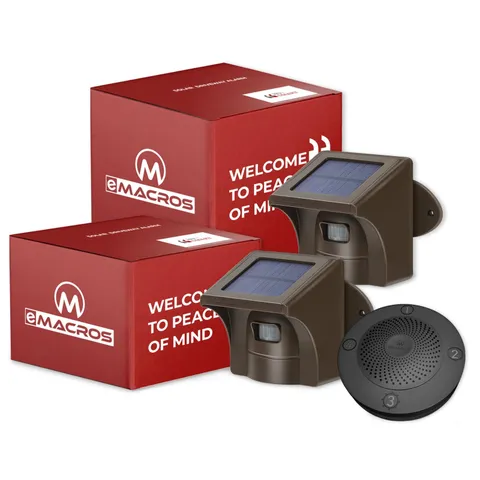 1/2 Mile Solar Wireless Driveway Alarm, 1 Receiver & 2 Sensors